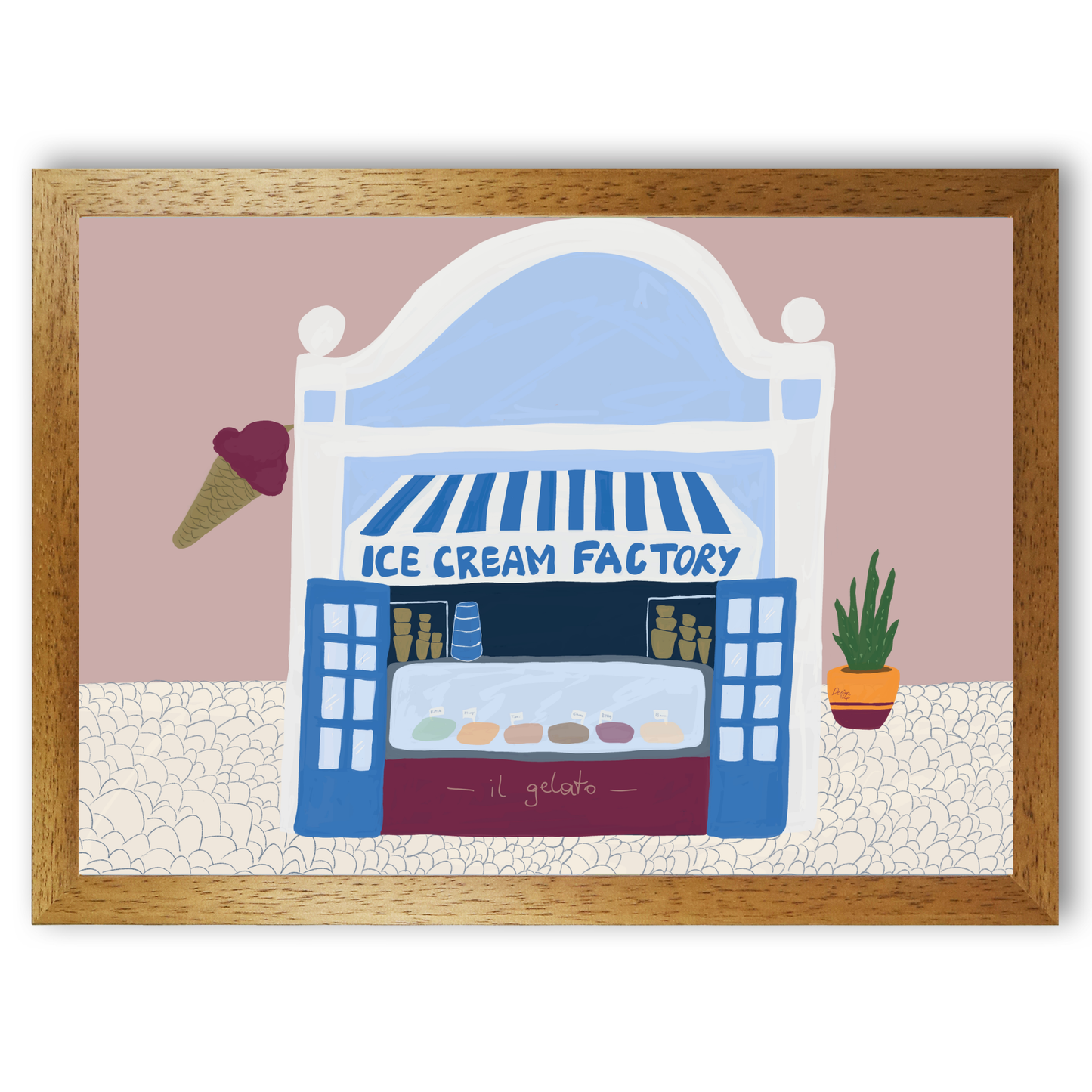 Ice Cream Factory by Alix Campbell Art