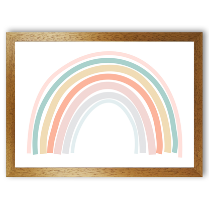 Light Pastel Abstract Rainbow Print by Print Punk Studio