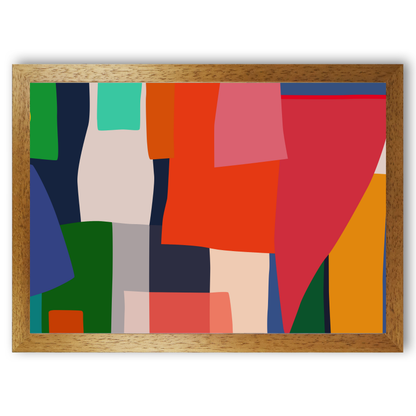 Colourful Patchwork Abstract Paint Print by Print Punk Studio