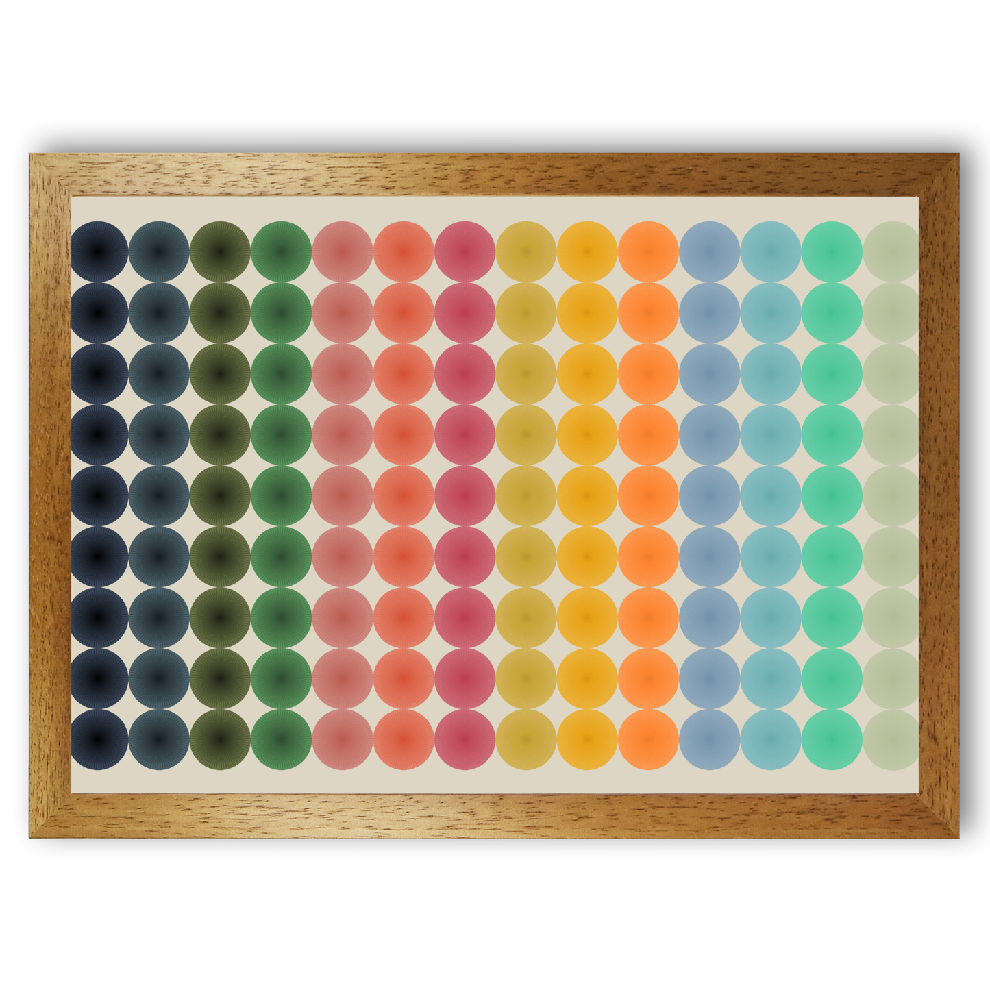 Colourful Abstract Circles Large Print by Print Punk Studio