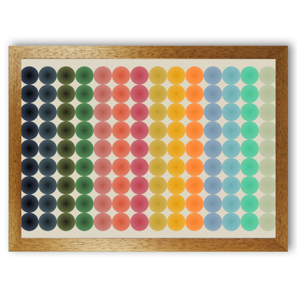 Colourful Abstract Circles Large Print by Print Punk Studio