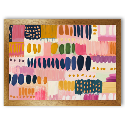 Colourful Abstract Painting Daubs by Print Punk Studio
