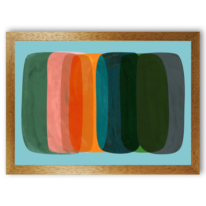Boho Colourful Abstract Painting by Print Punk Studio
