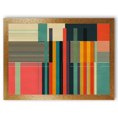 Colourful Stripes and Lines Print by Print Punk Studio