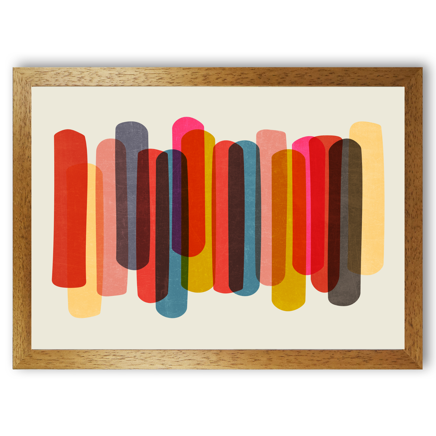 Large Modern Abstract Colourful Shapes  Print  by Print Punk Studio