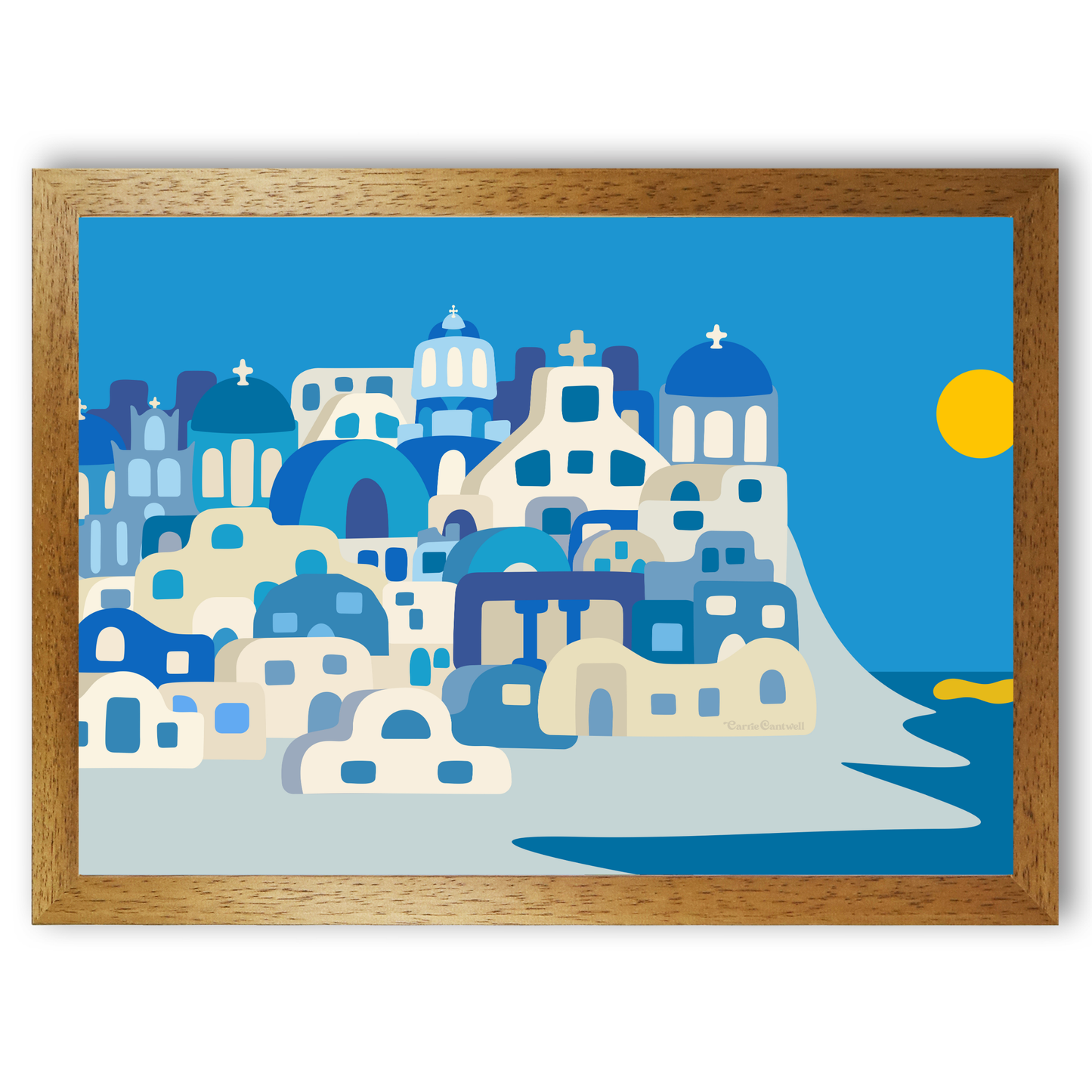 Sunny Santorini by Carrie Cantwell
