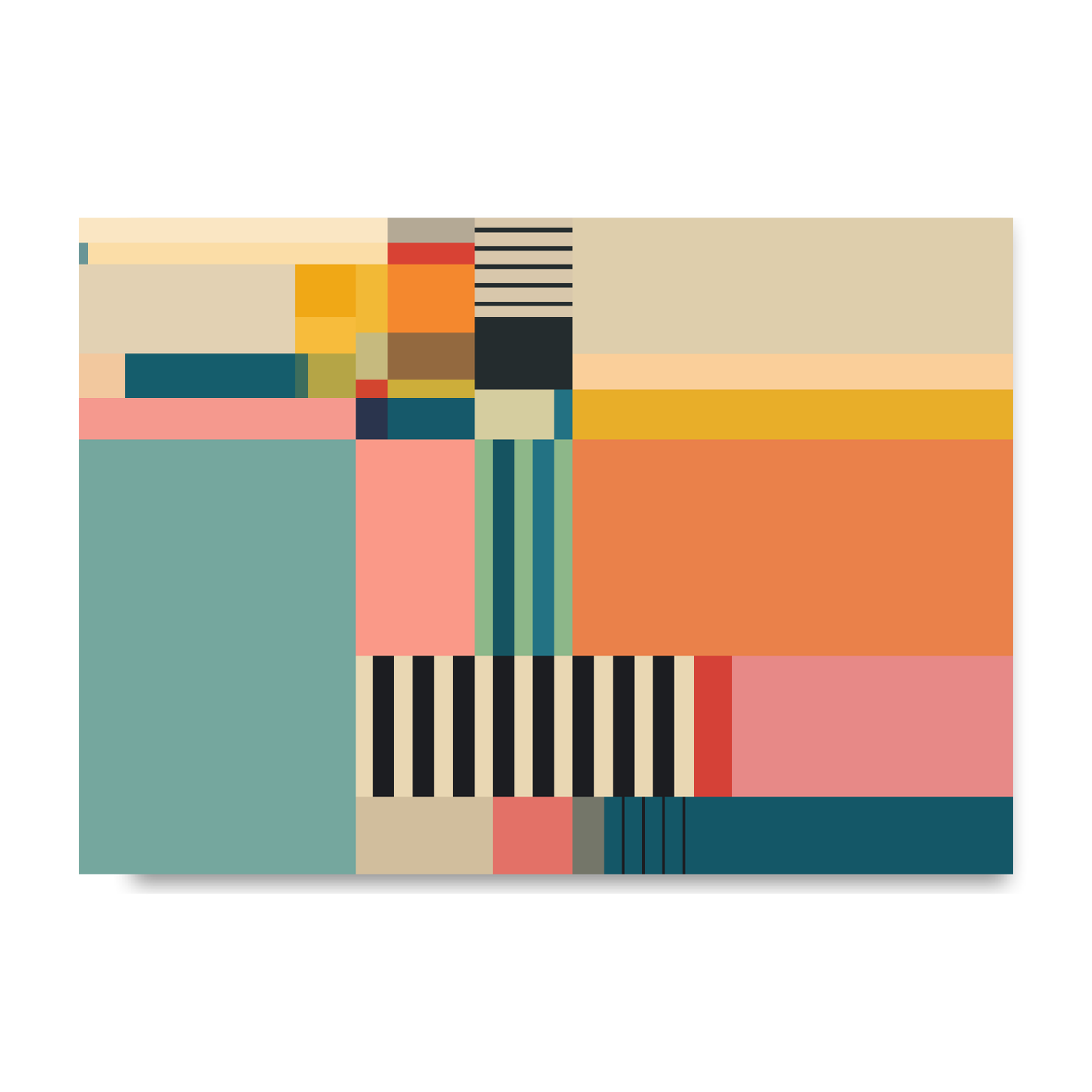 Colourful Pastel Geometric Print by Print Punk Studio