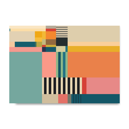 Colourful Pastel Geometric Print by Print Punk Studio