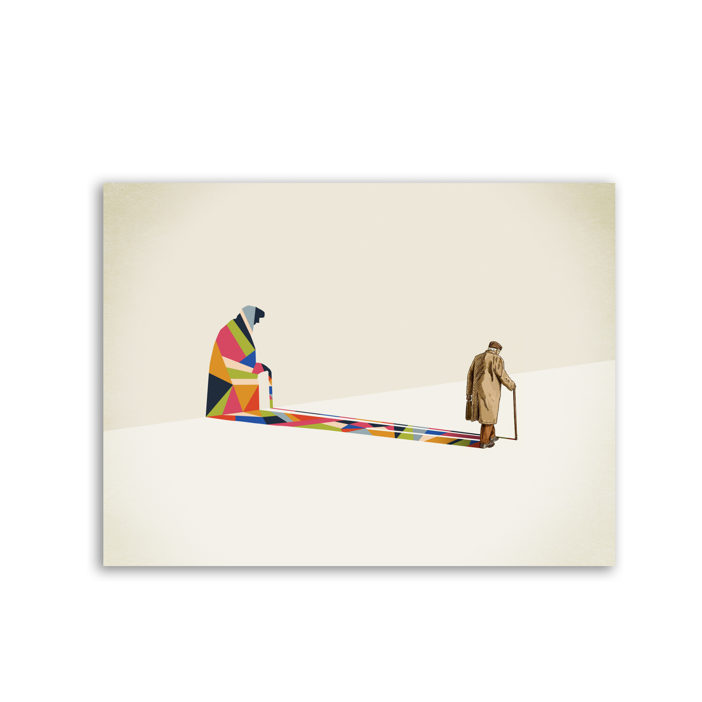 Walking Shadow Old Man by Jason Ratliff