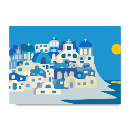 Sunny Santorini by Carrie Cantwell