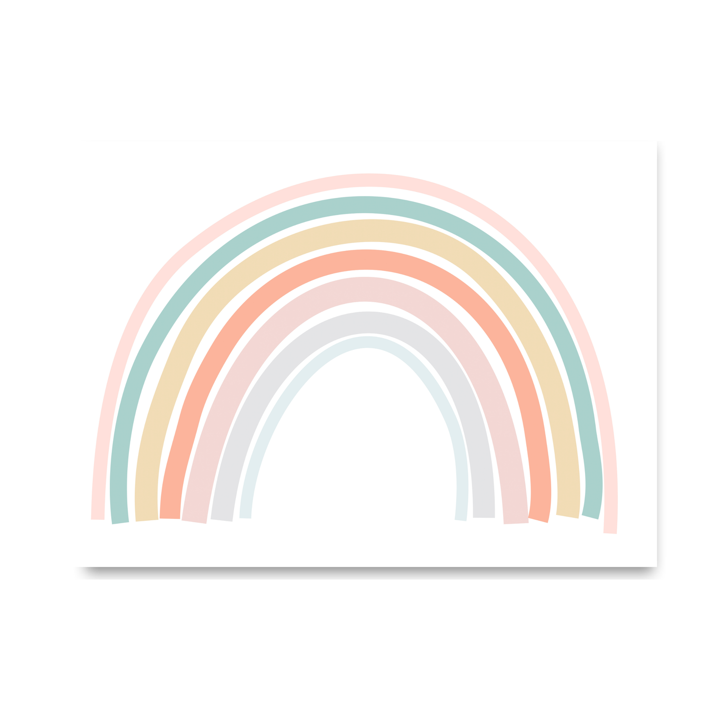 Light Pastel Abstract Rainbow Print by Print Punk Studio