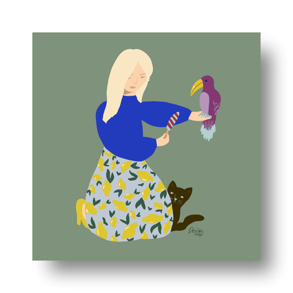 Feeding My Pets by Alix Campbell Art