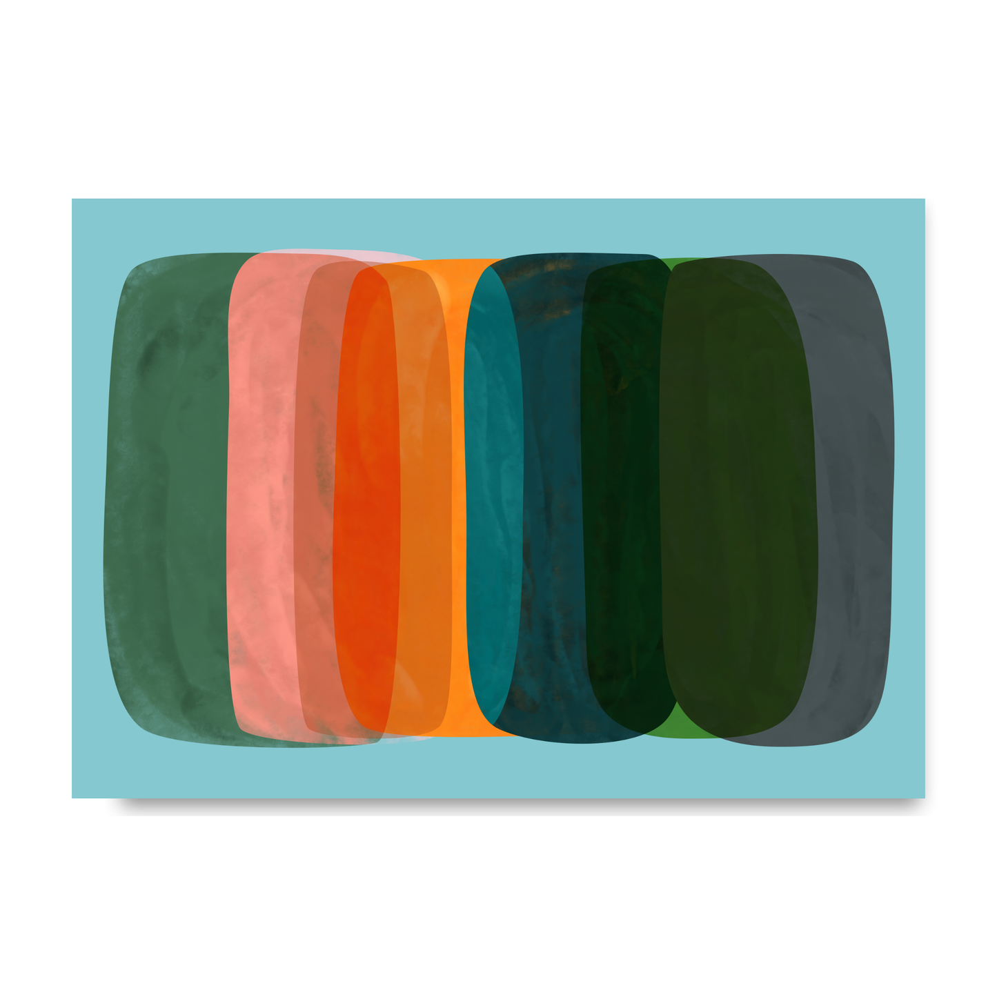 Boho Colourful Abstract Painting by Print Punk Studio