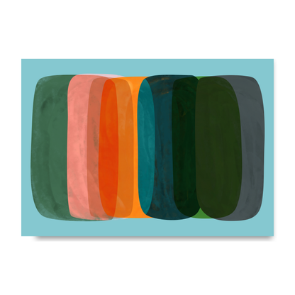 Boho Colourful Abstract Painting by Print Punk Studio