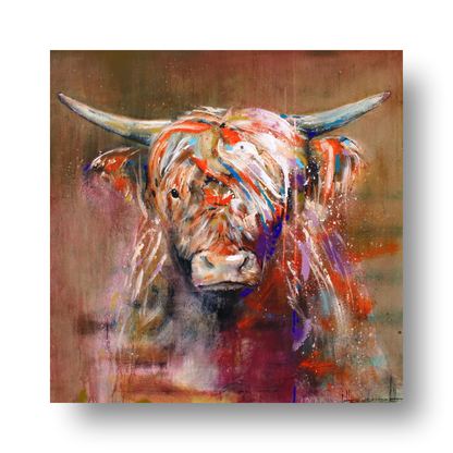 Highland Cow Friendly by STUDIO PAINT-ING