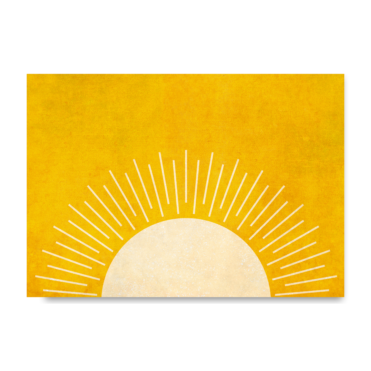 Yellow Booho Landscape Sun Art Print by Print Punk Studio