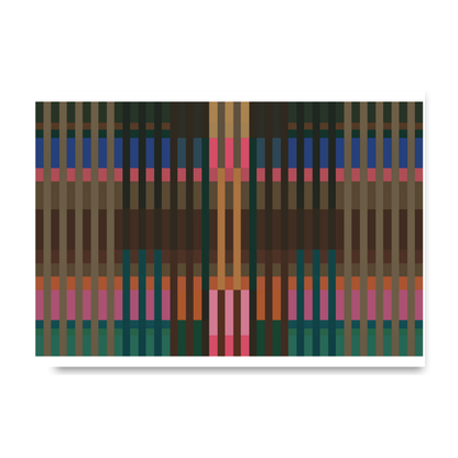 Multicoloured Mirrored Lines Print by Print Punk Studio