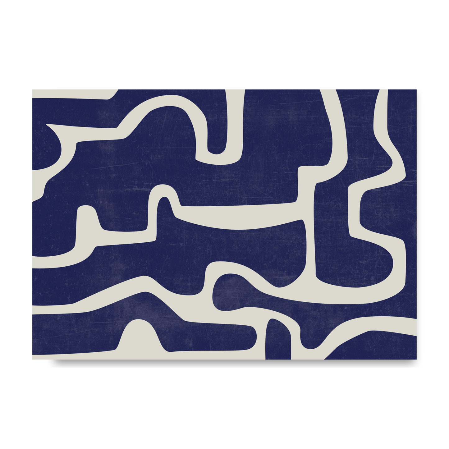 Blue and Cream Textured Abstract by Print Punk Studio