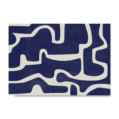 Blue and Cream Textured Abstract by Print Punk Studio