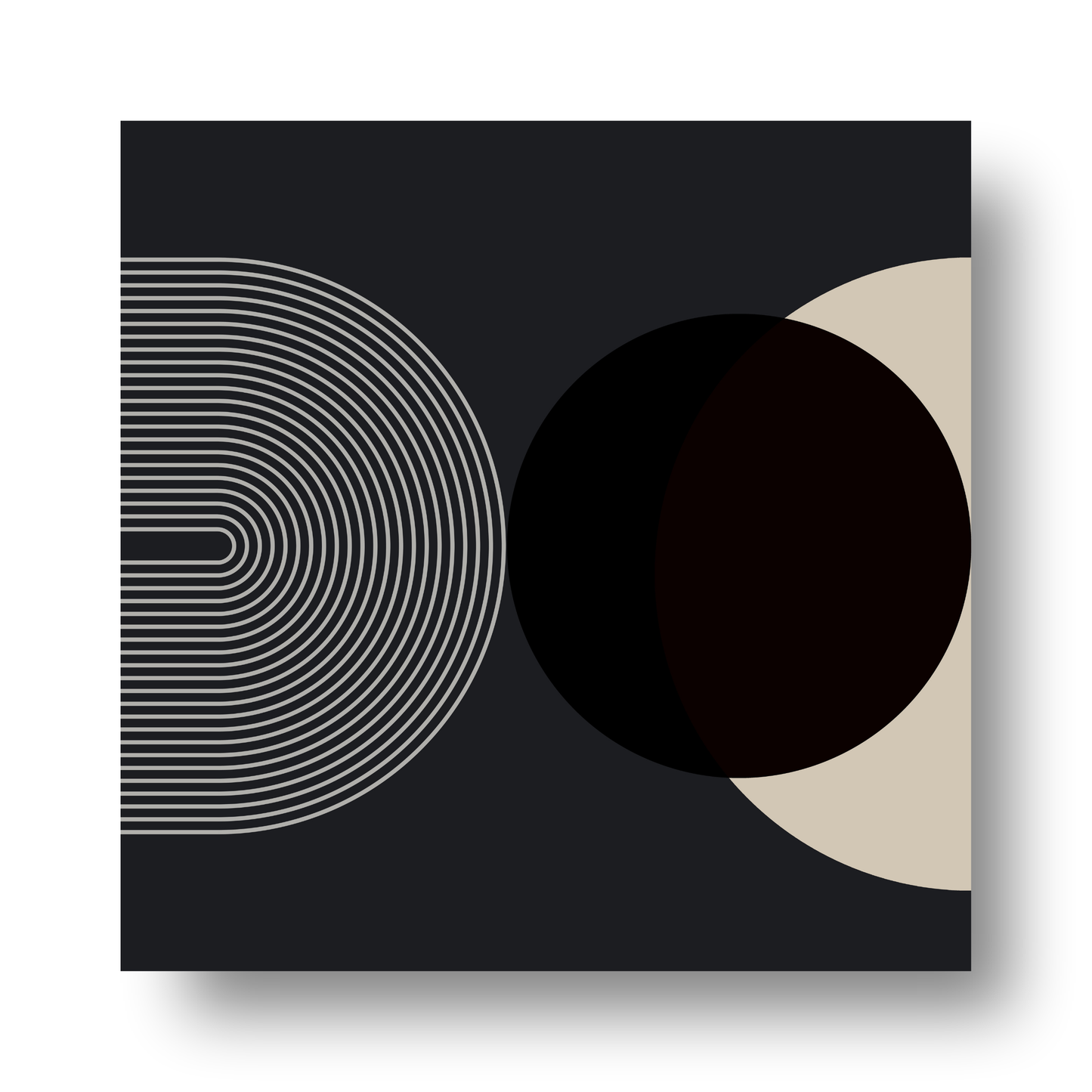 Mid Century Cream Black 3 by Print Punk Studio