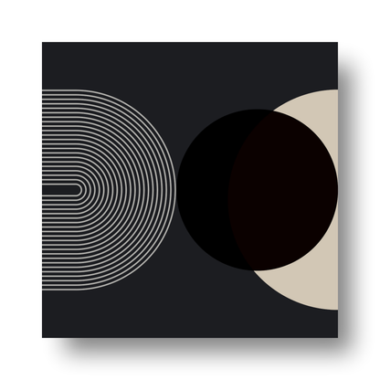 Mid Century Cream Black 3 by Print Punk Studio