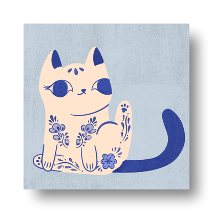 Purrcelin Cat 2 by Carrie Cantwell