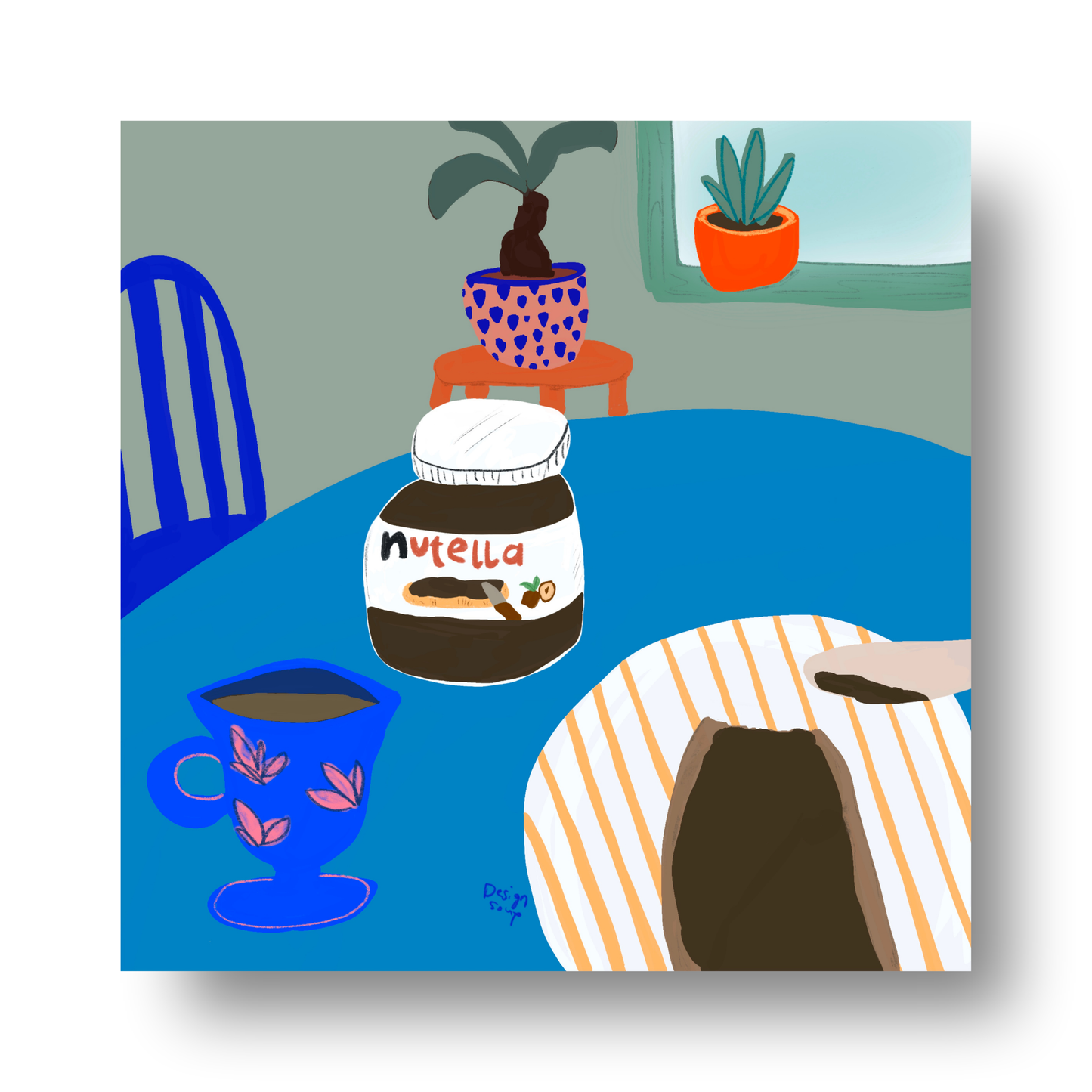 Nutella For Breakfast by Alix Campbell Art