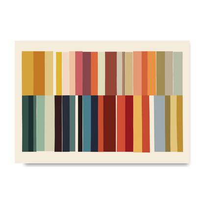 Vertical Colour Stripe Print by Print Punk Studio