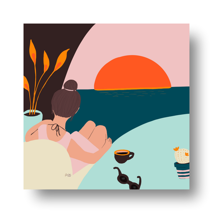 Coffee With A View by Alix Campbell Art