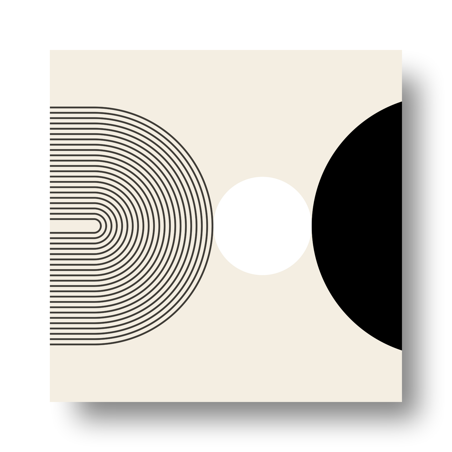 Mid Century Cream Black by Print Punk Studio