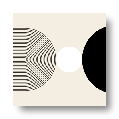 Mid Century Cream Black by Print Punk Studio