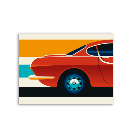 Red and Crème Sports Car Side Back by Bo Lundberg