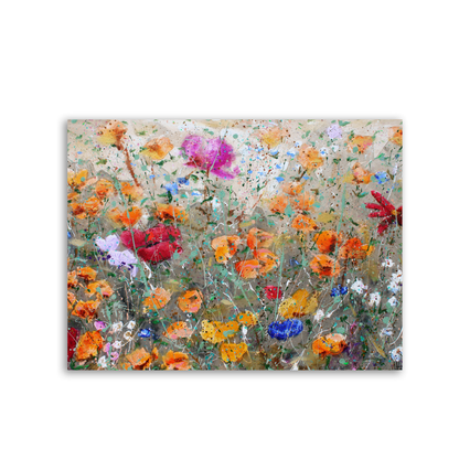 Wild Flower Field Morning by STUDIO PAINT-ING
