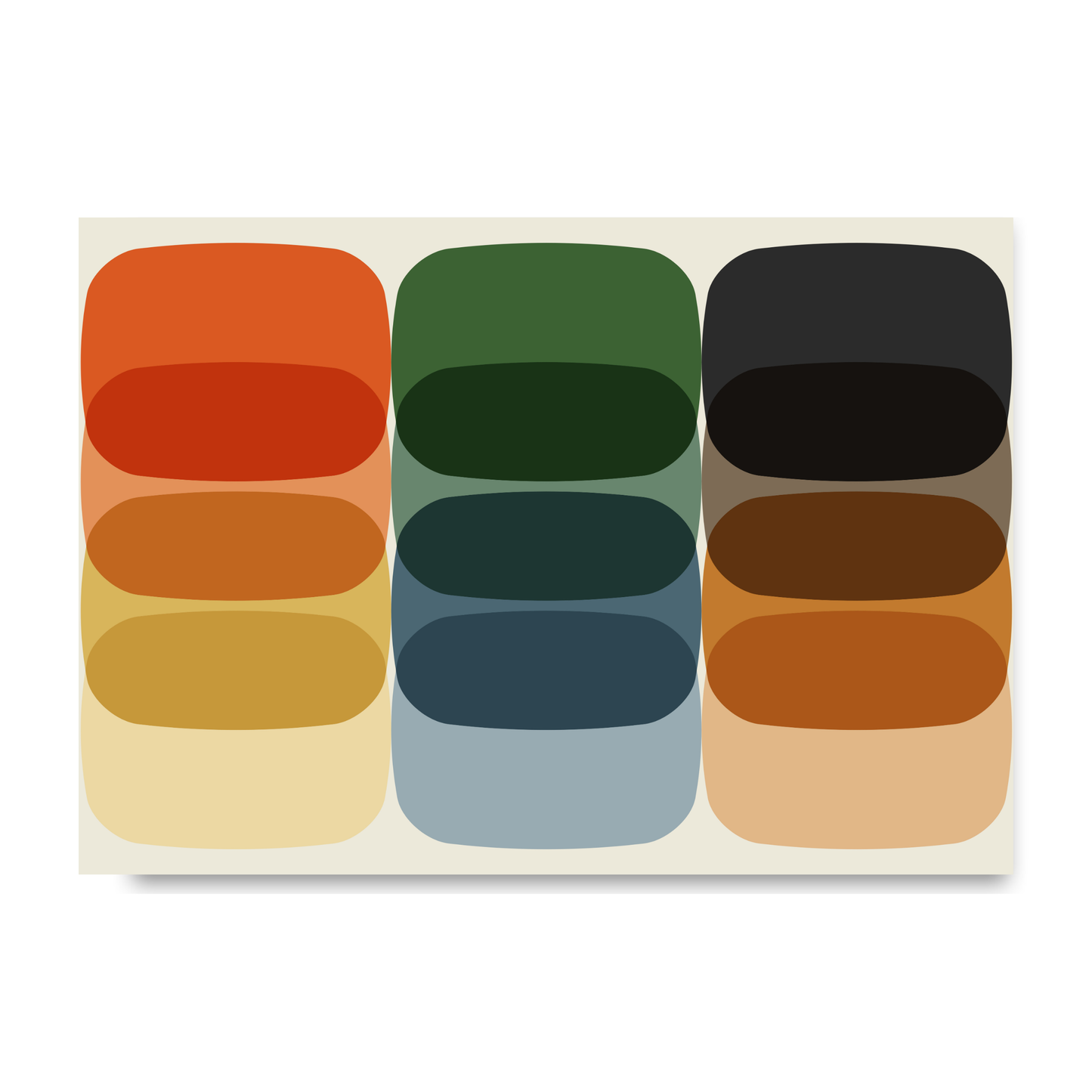 Colourful Bold Shapes Large Print by Print Punk Studio