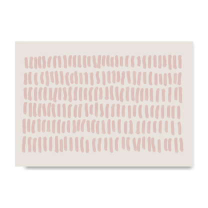 Blush Pink Abstract Lines by Print Punk Studio