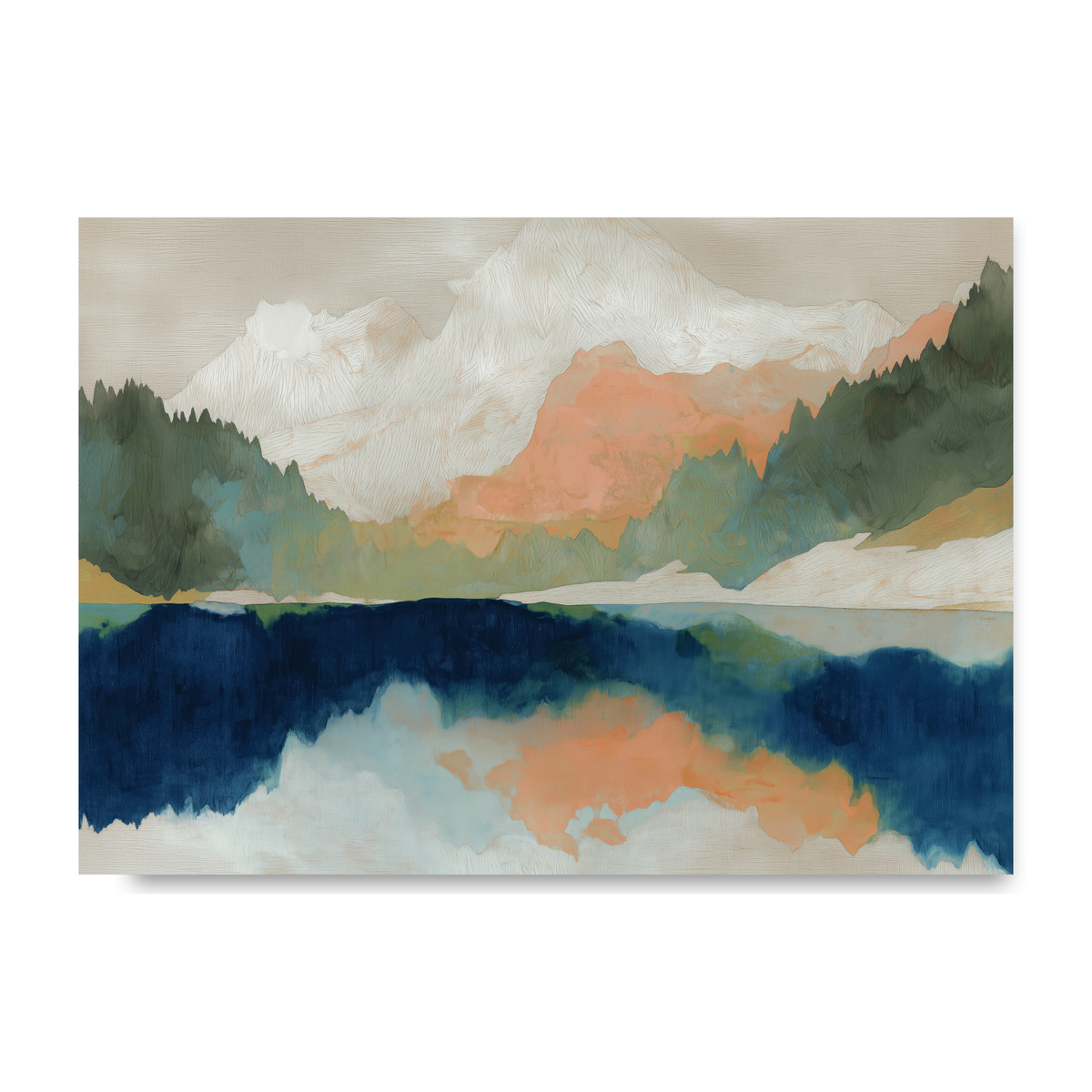 Alpine Autumn Lake Reflection by Chromatic Storm Studio