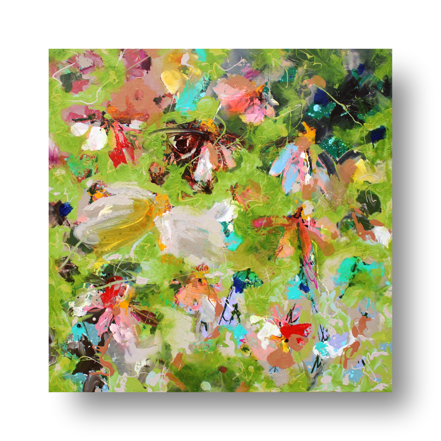 Flowers In Green by STUDIO PAINT-ING