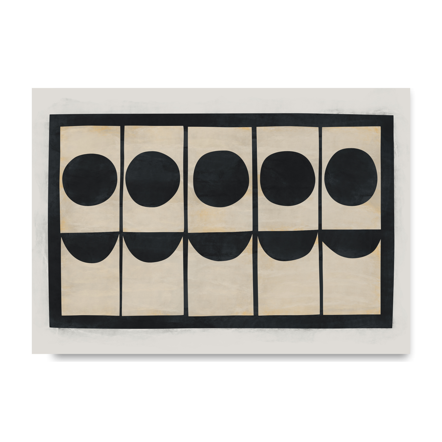 Cool Black Abstract Painting Print by Print Punk Studio