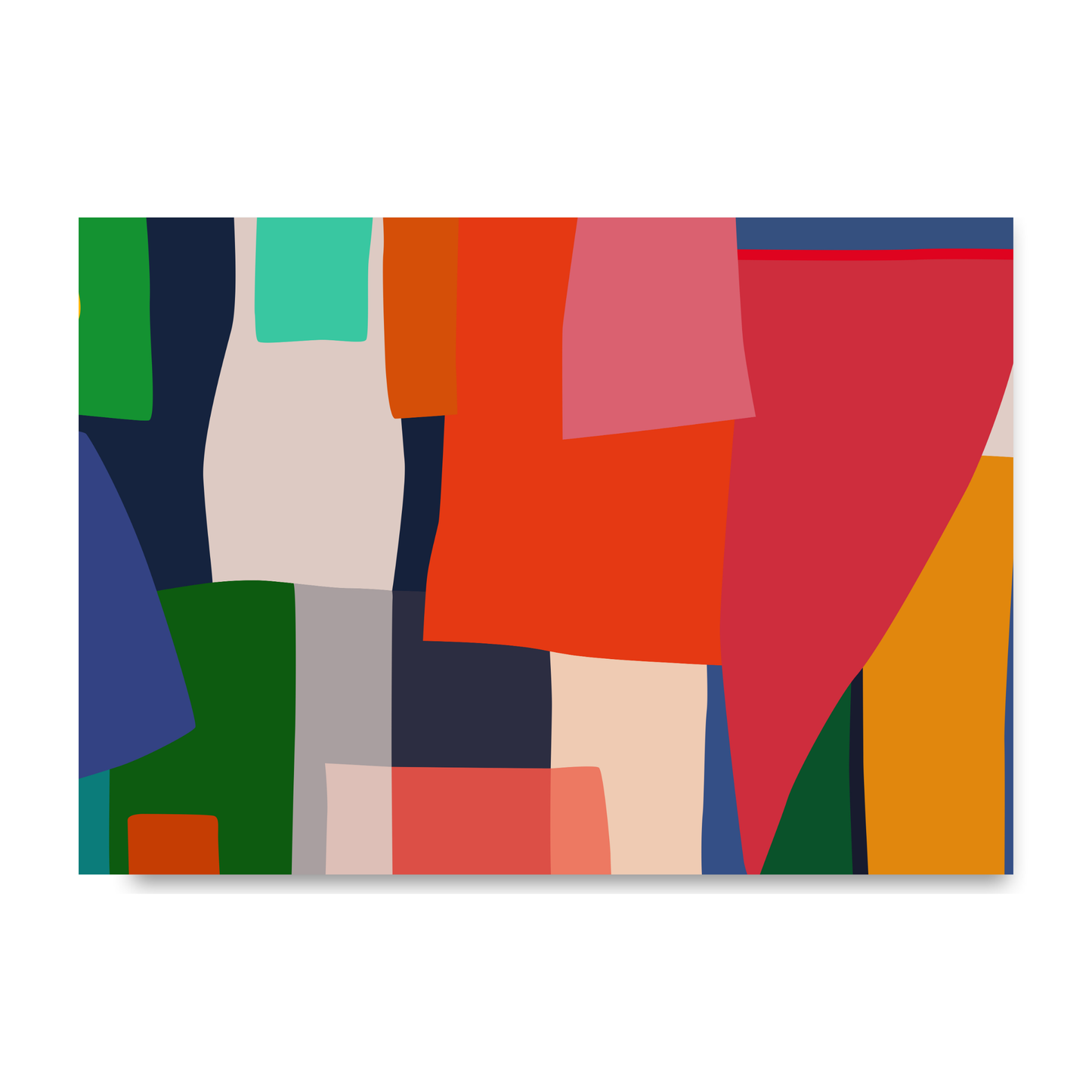 Colourful Patchwork Abstract Paint Print by Print Punk Studio