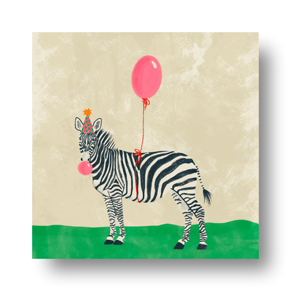 Party Animal Zebra by Carrie Cantwell