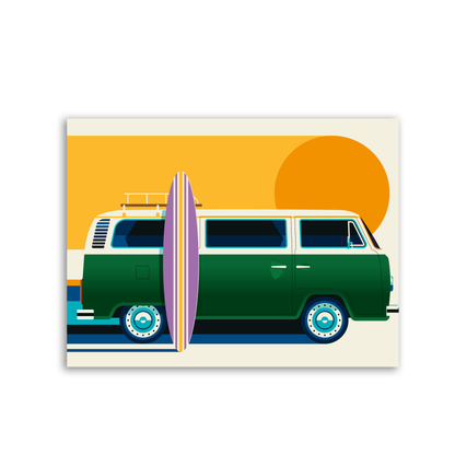 Vintage Camping Bus by Bo Lundberg