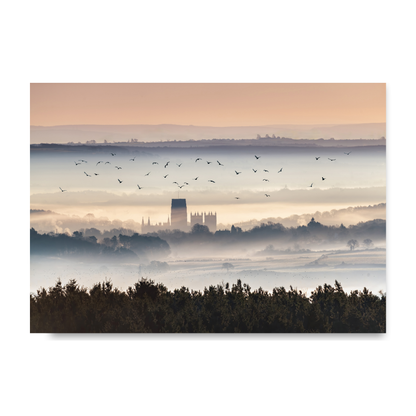 An Ethereal Misty Scene Looking Towards Durham Cathedral  by Steven Robinson