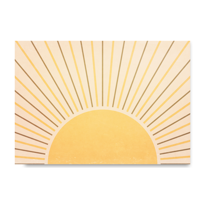 Boho Full Shining Sun and Rays by Print Punk Studio