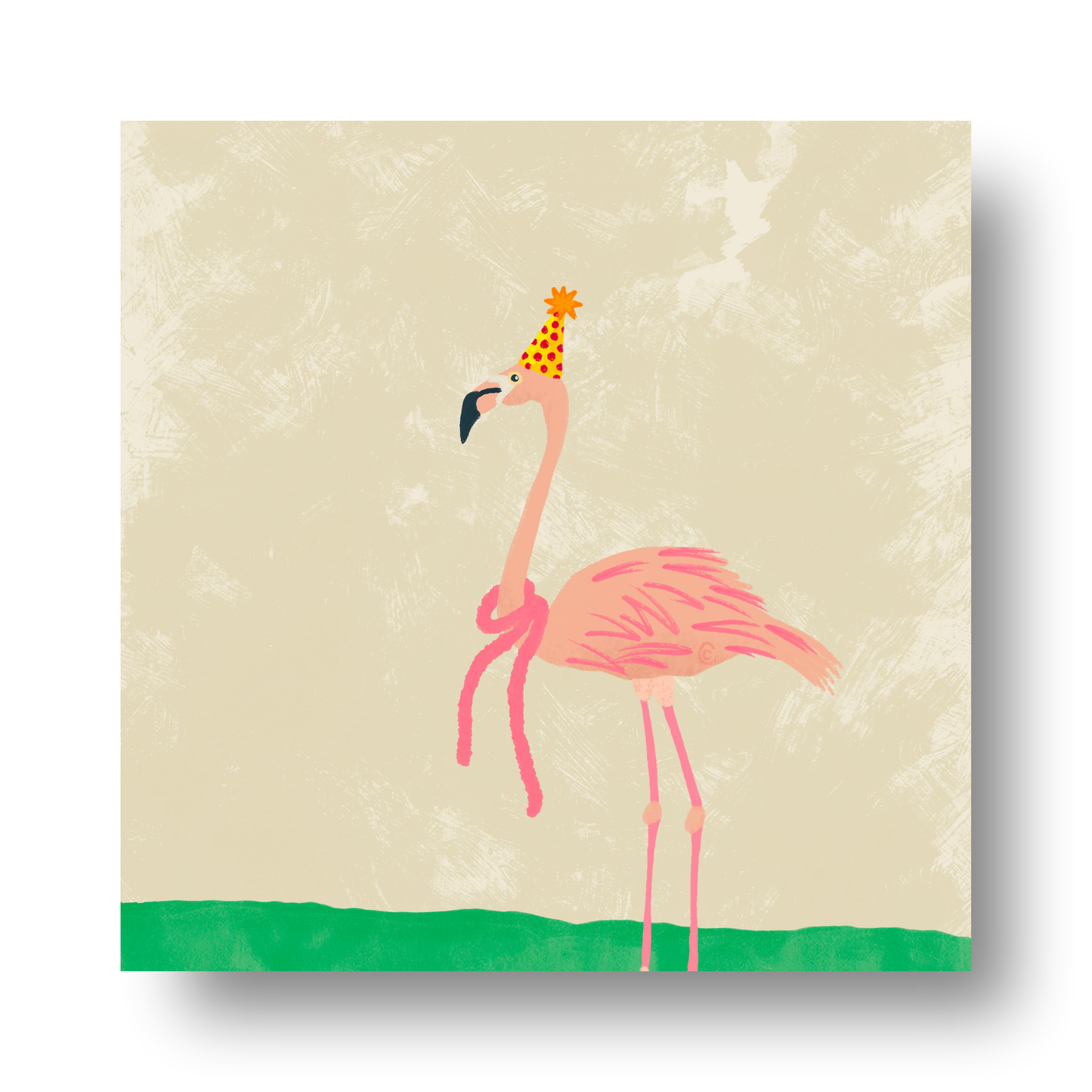 Party Animal Flamingo by Carrie Cantwell