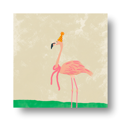 Party Animal Flamingo by Carrie Cantwell