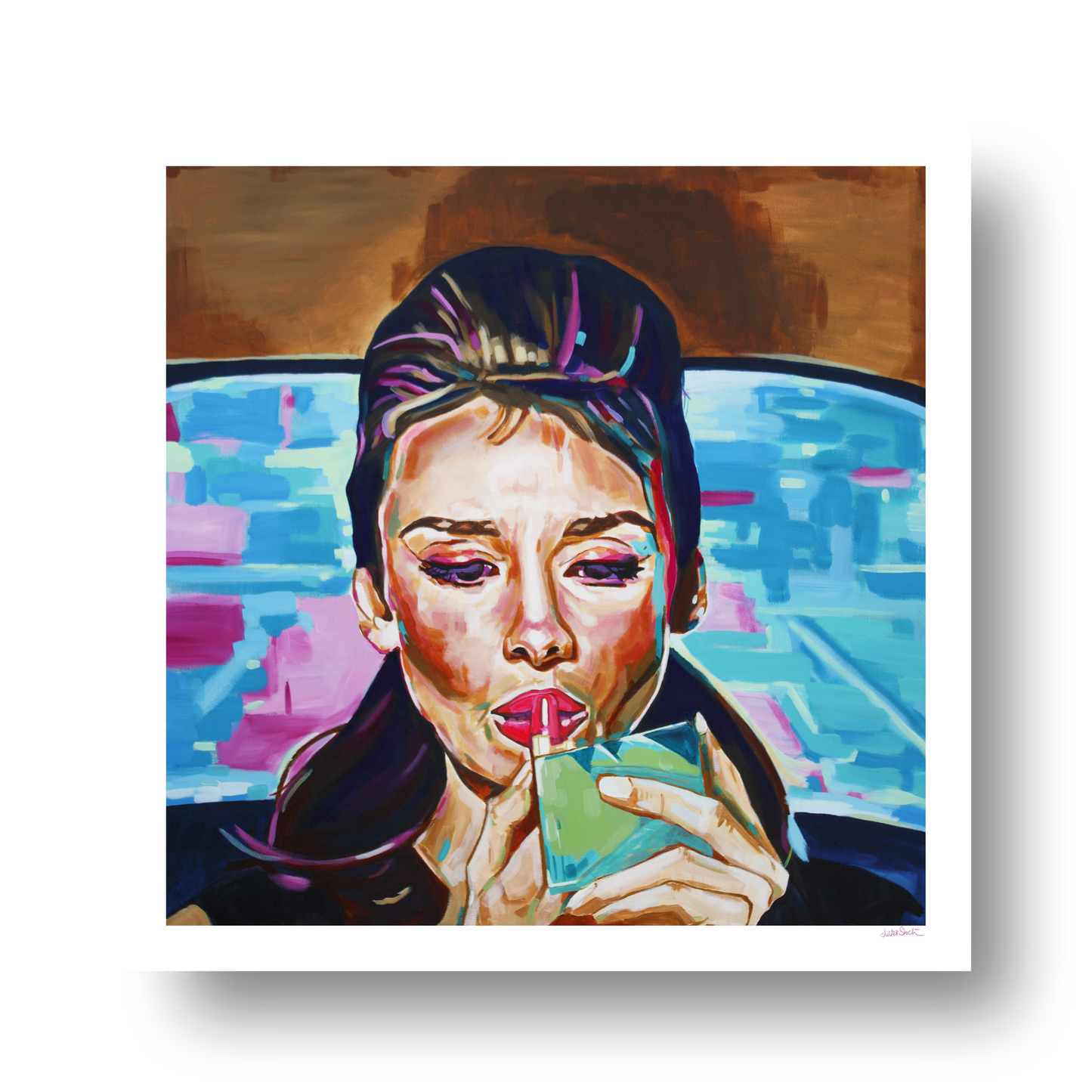 Audrey Hepburn - Pink In The Afternoon by Juliet Stockton