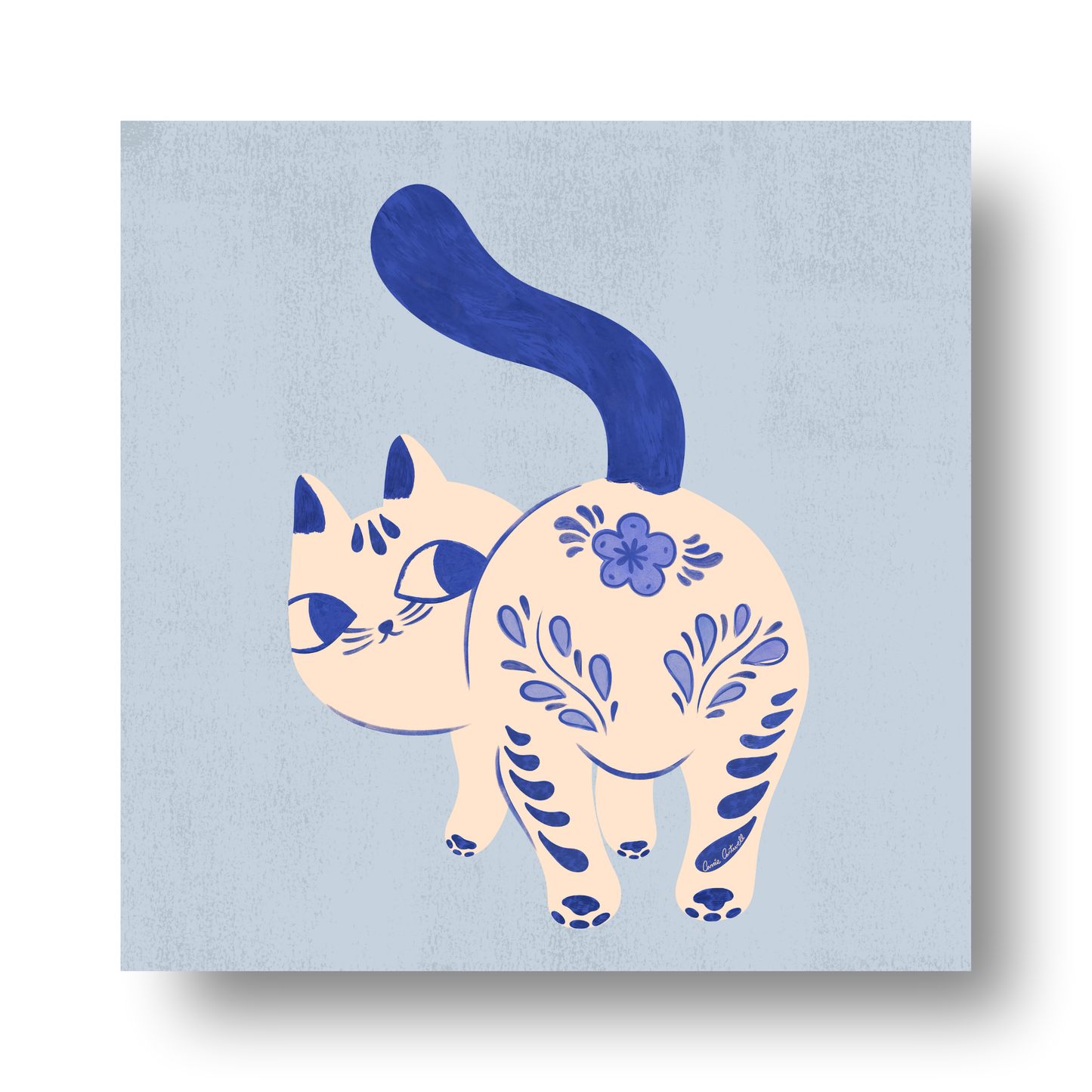 Purrcelin Cat 1 by Carrie Cantwell