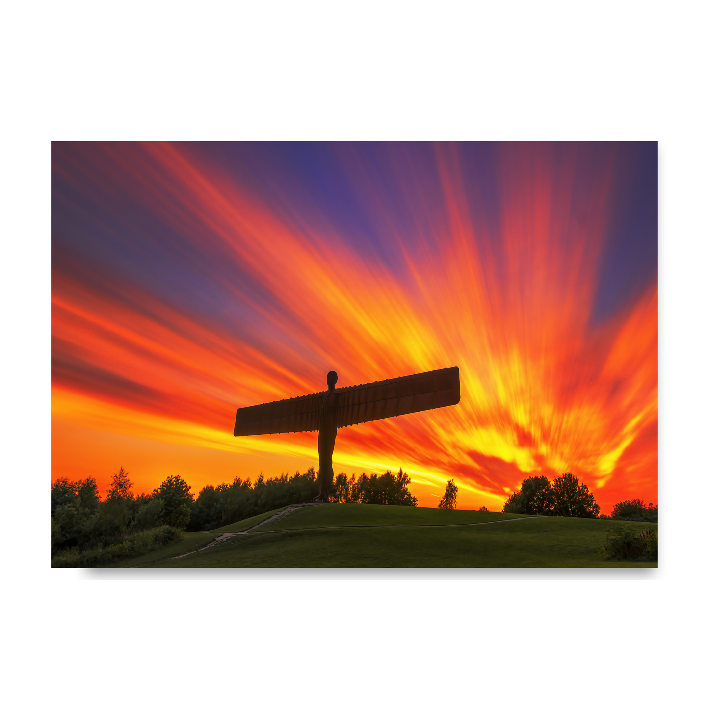 Long Exposure Streaky Sky at The Angel of The North by Steven Robinson