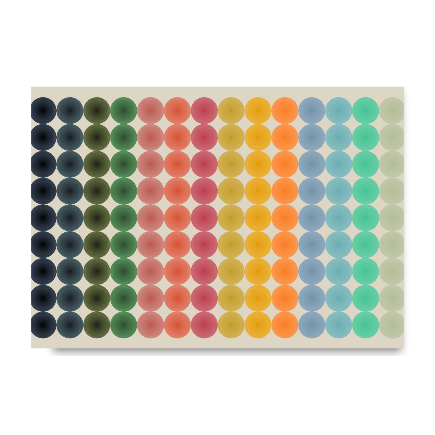 Colourful Abstract Circles Large Print by Print Punk Studio