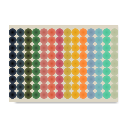 Colourful Abstract Circles Large Print by Print Punk Studio